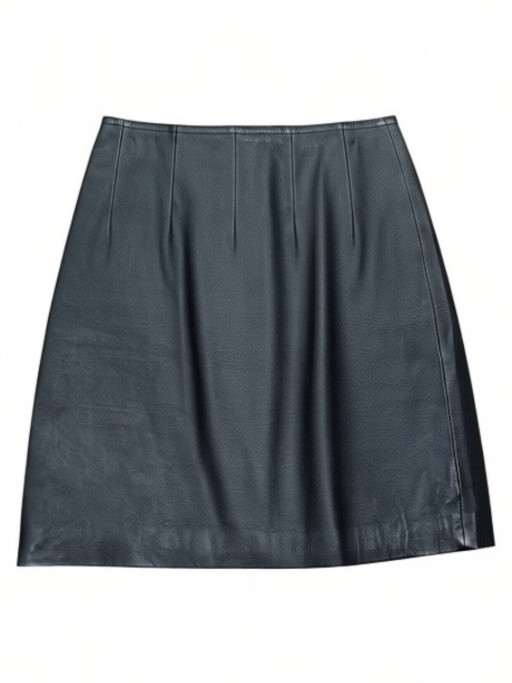 Via Max Genuine Leather Black‎ Mini Skirt - Size 5/6